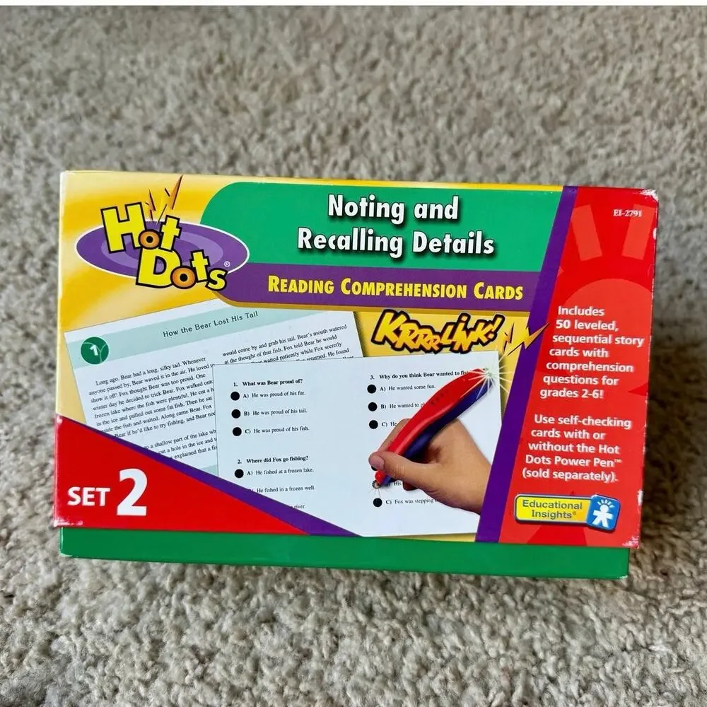 Hot Dots Reading Comprehension Sets 2 & 3 Tested Working Pen
